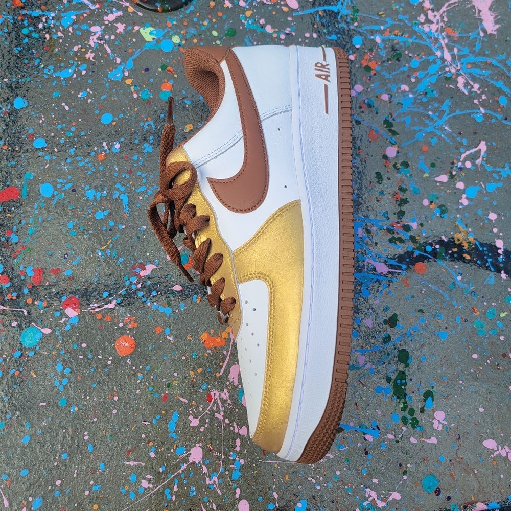 Nike men custom Gold fashion Athletic